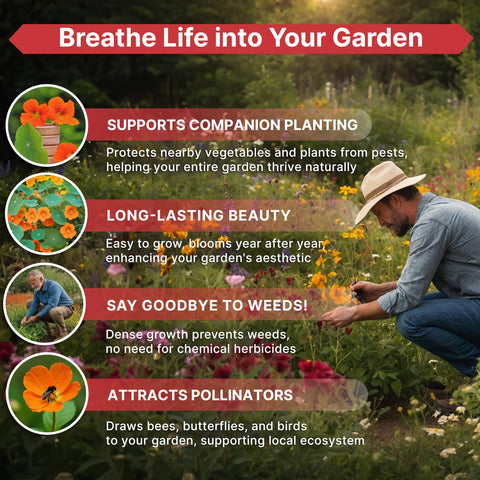 Organo Republic nasturtium seeds US sourced from domestic suppliers