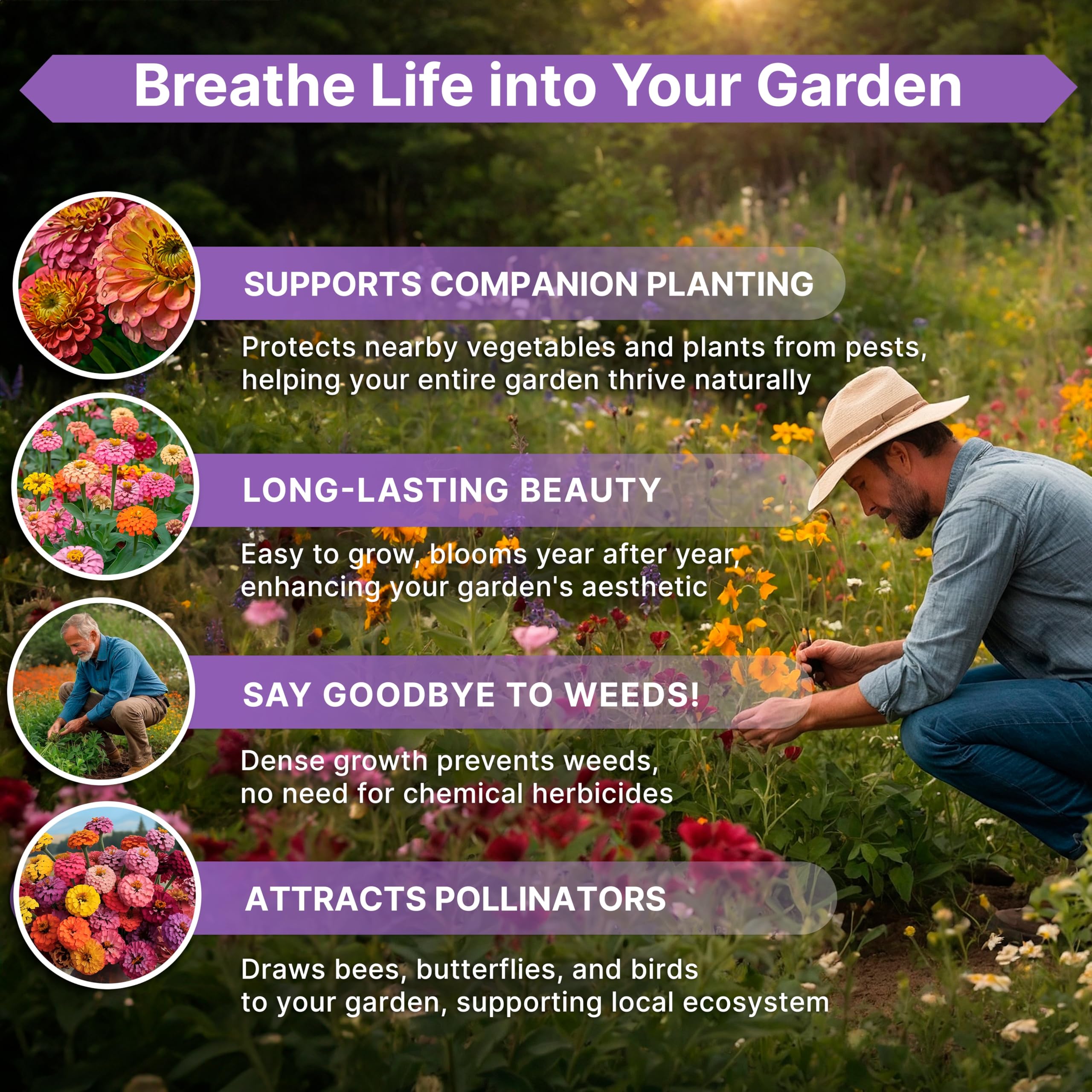 Organo Republic – US sourced, heirloom seeds for dependable color and garden appeal.