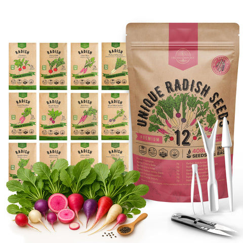 Organo Republic Watermelon radish seeds pack for home garden harvests.