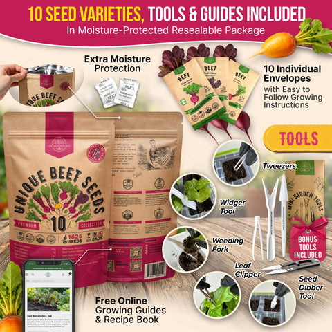 Organo Republic waterproof seed bag keeps beet seeds fresh for storage.