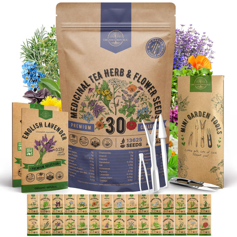 Organo Republic waterproof seed pack in a resealable bag for durable storage