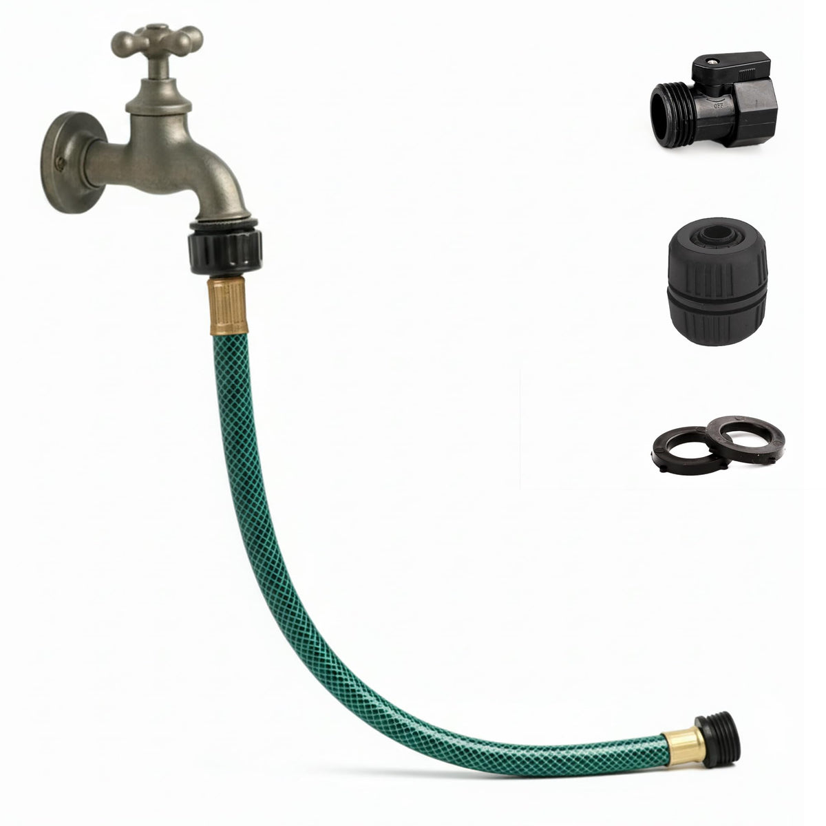 Orgrimmar leader hose 2ft half-inch with male-to-female fittings for faucet extension