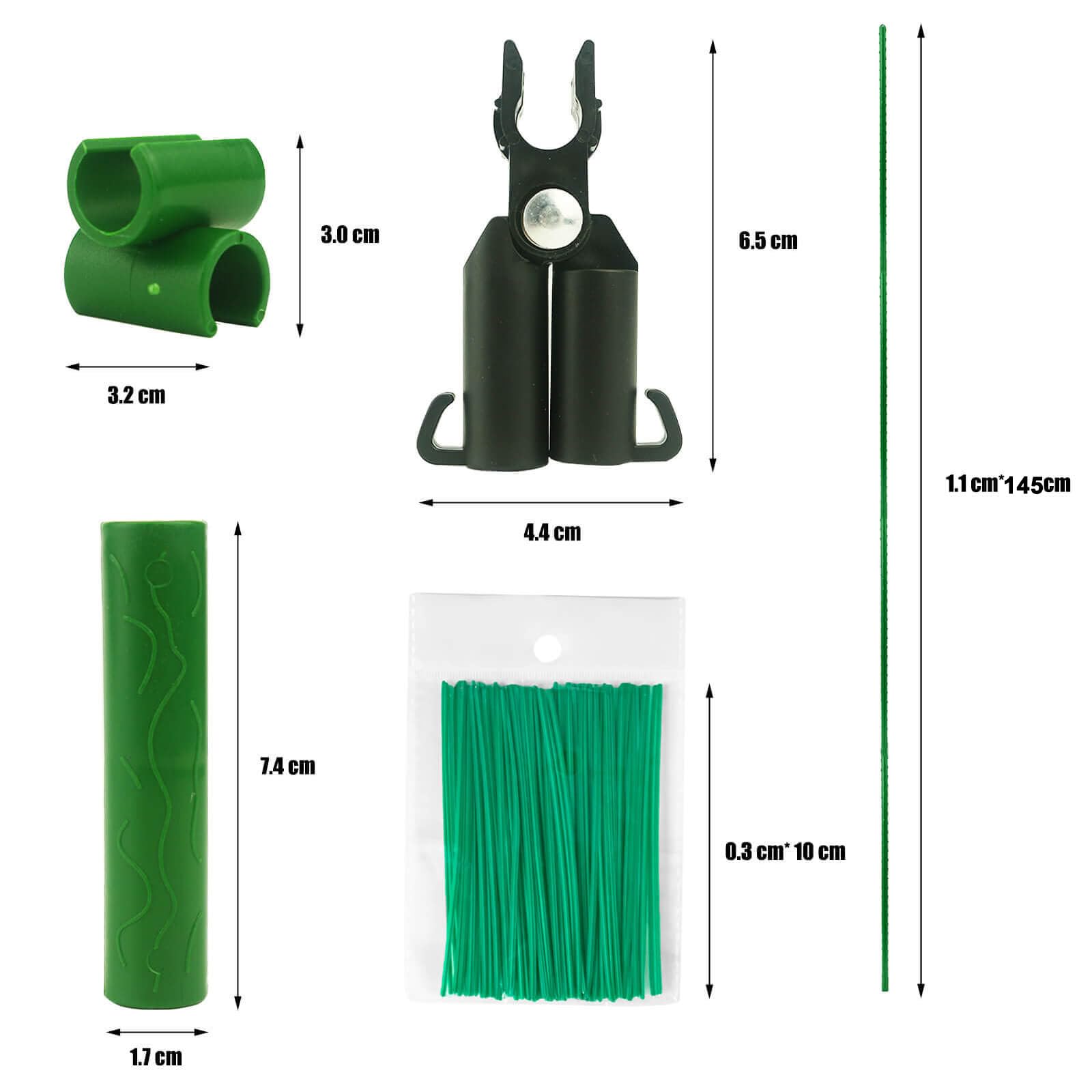 Orgrimmar plastic-coated steel stakes provide rust-resistant 57-inch garden support.