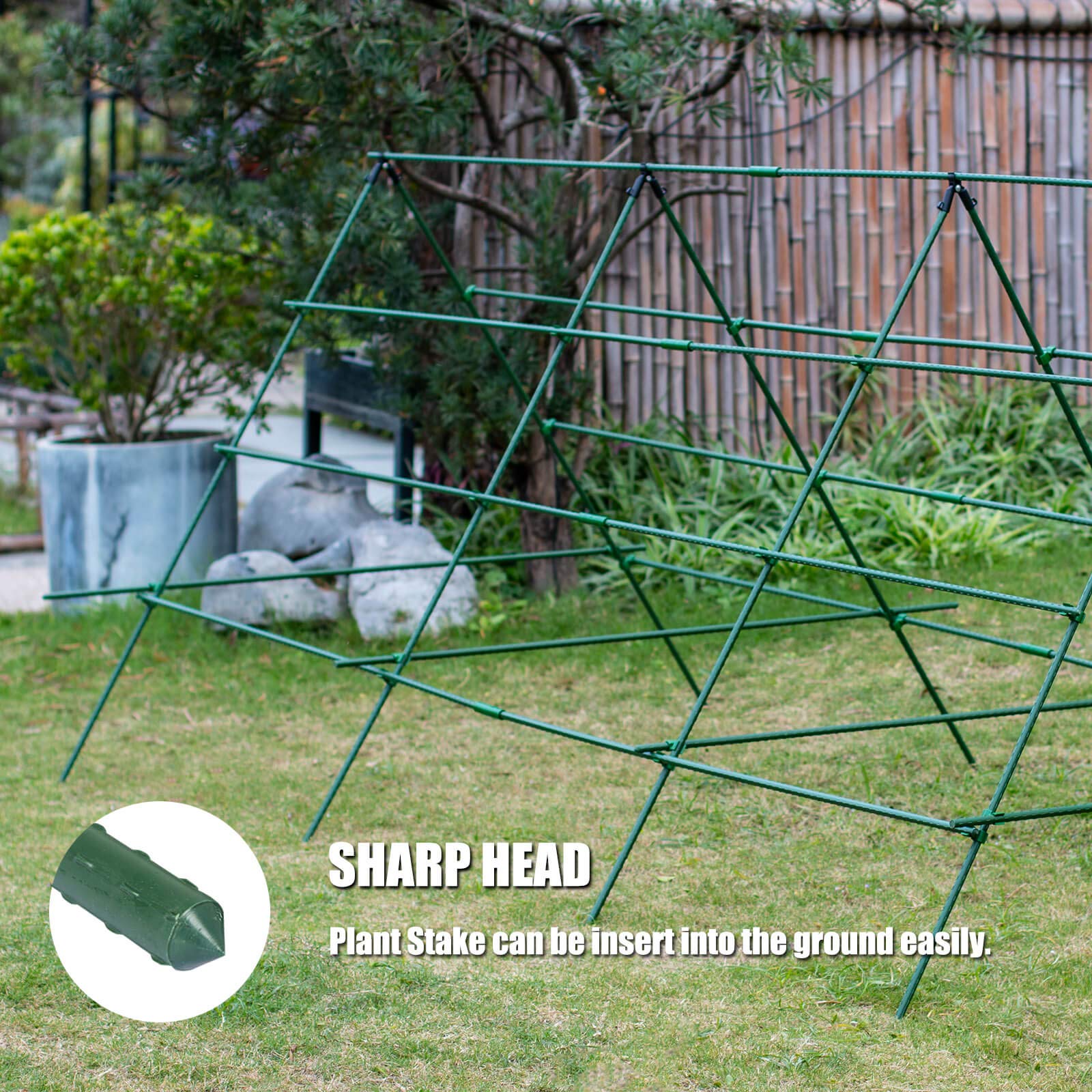 Orgrimmar tomato and cucumber support using the trellis system.