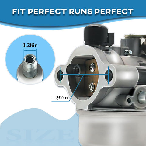Oriental Power carburetor for Kohler CV15S, closeup reveals durable materials.