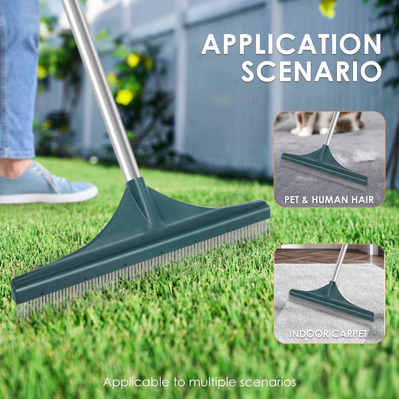 Cleaning carpets and upholstery with ORIENTOOLS rake.