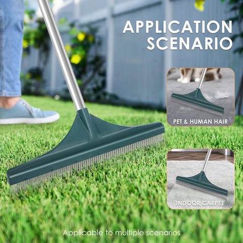 Cleaning carpets and upholstery with ORIENTOOLS rake.