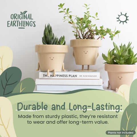 Original Earthlings 4-inch plant pot ideal for succulents and small arrangements.