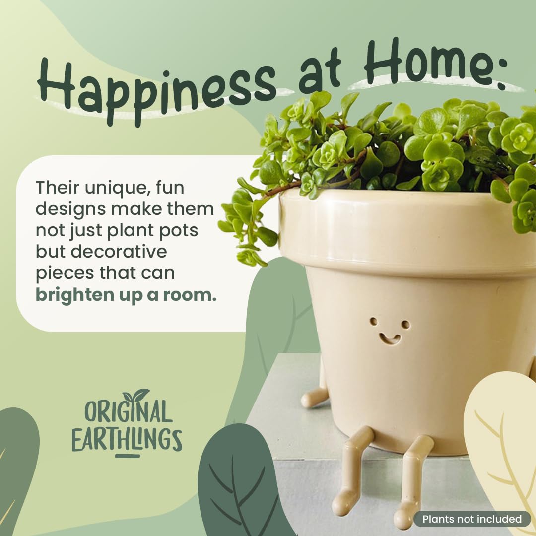 Original Earthlings smiley face pot acts as a conversation starter at home or office.