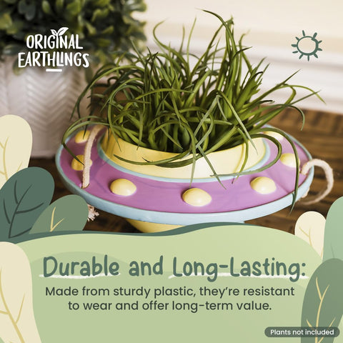 Original Earthlings UFO planter in sunlight demonstrates space-saving indoor decor