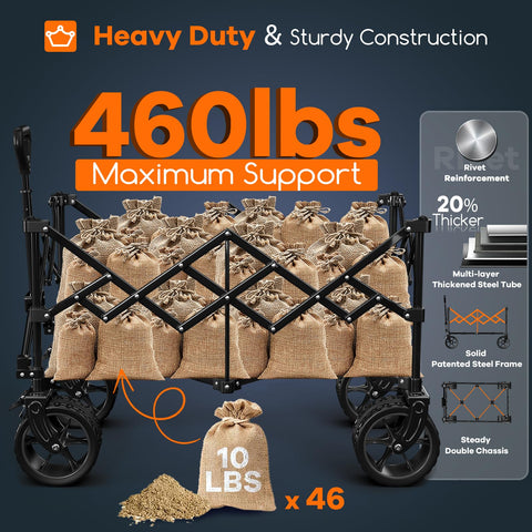 Originsure all-terrain wheels glide smoothly over grass, sand, and rough surfaces.