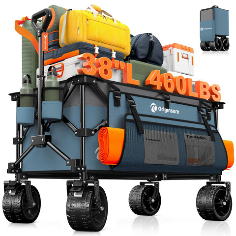 Originsure 220L foldable wagon in full-size layout for easy transport.
