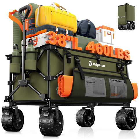 Originsure 220L foldable wagon with large capacity for groceries and camping gear.