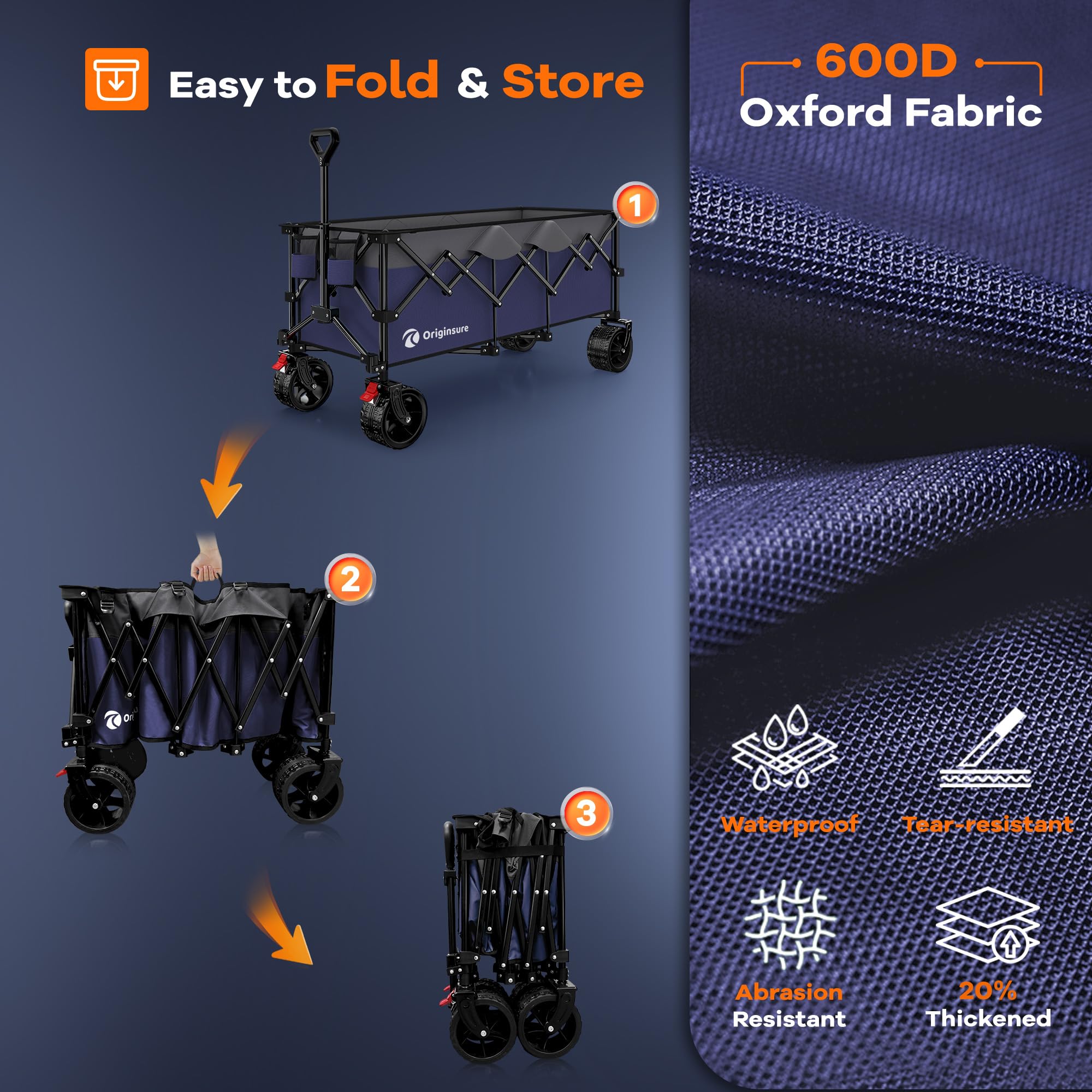 Originsure durable fabric and frame withstand daily use and outdoor adventures