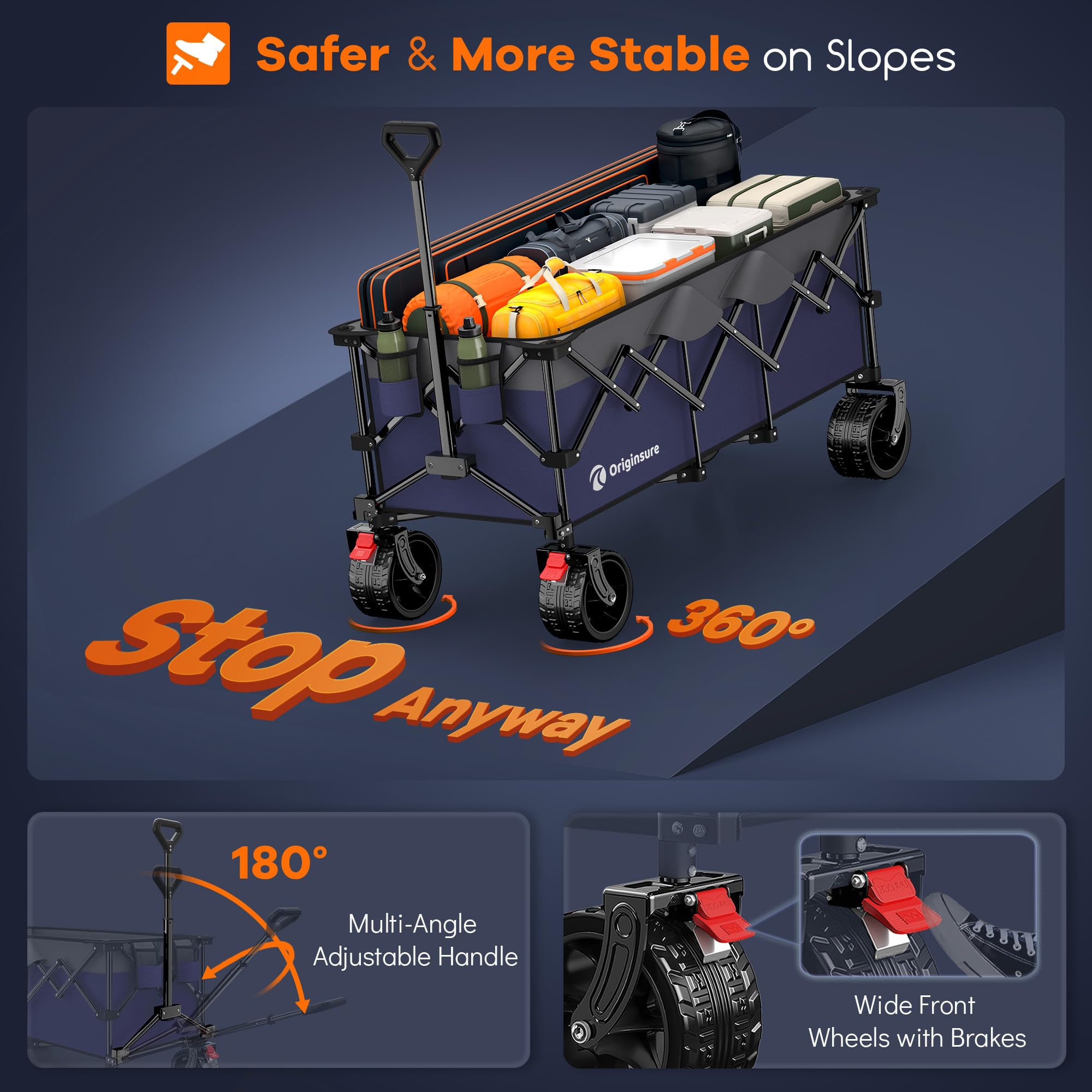 Originsure wagon showing cargo essentials and storage area for essentials