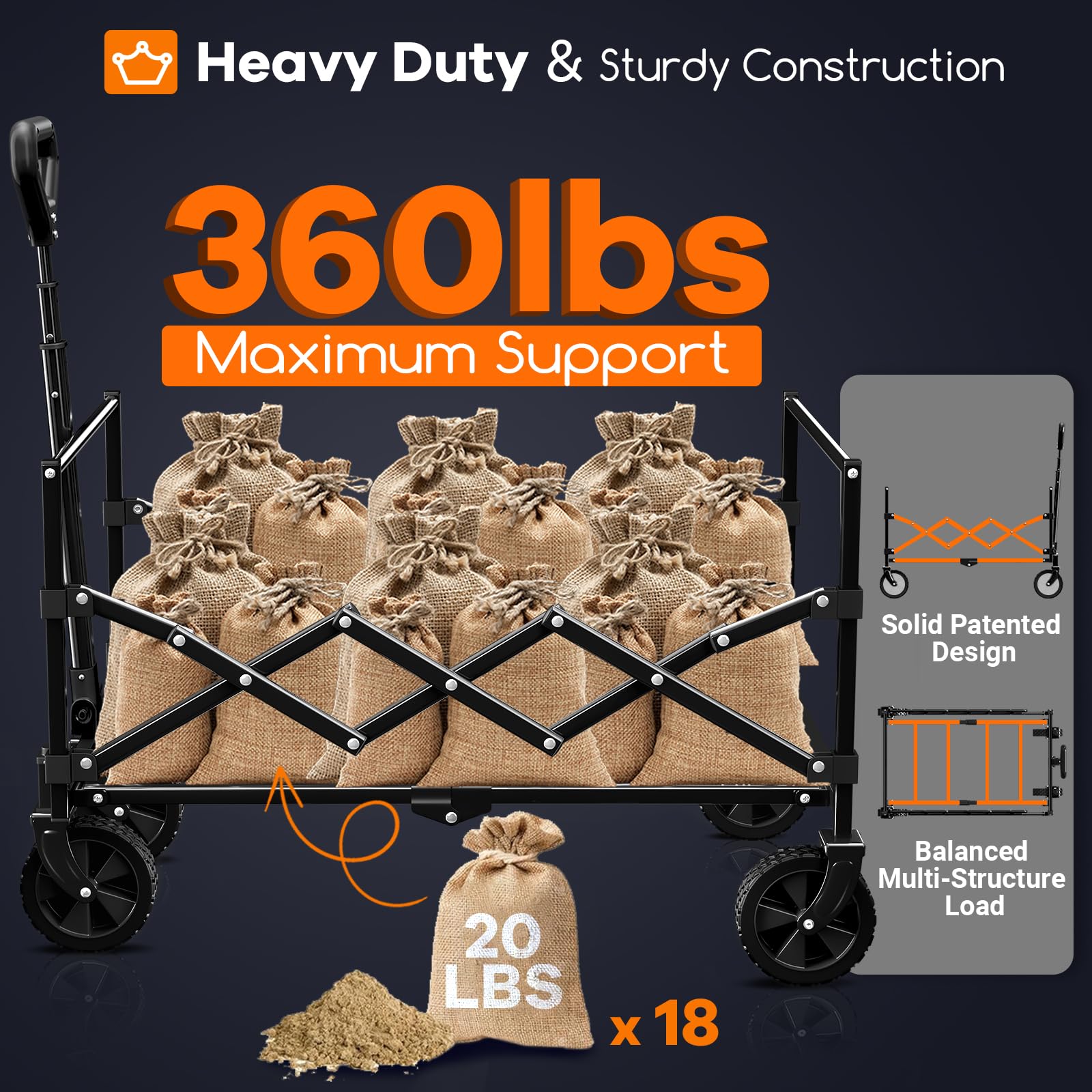 Originsure adjustable handle for comfortable pulling at any height