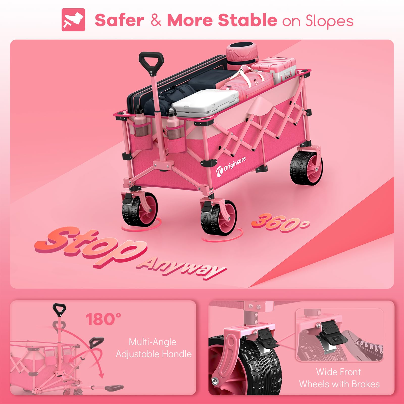 Originsure 360-degree front brakes improve control on rough surfaces