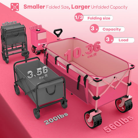 Originsure big all-terrain wheels glide across sand and grass with ease