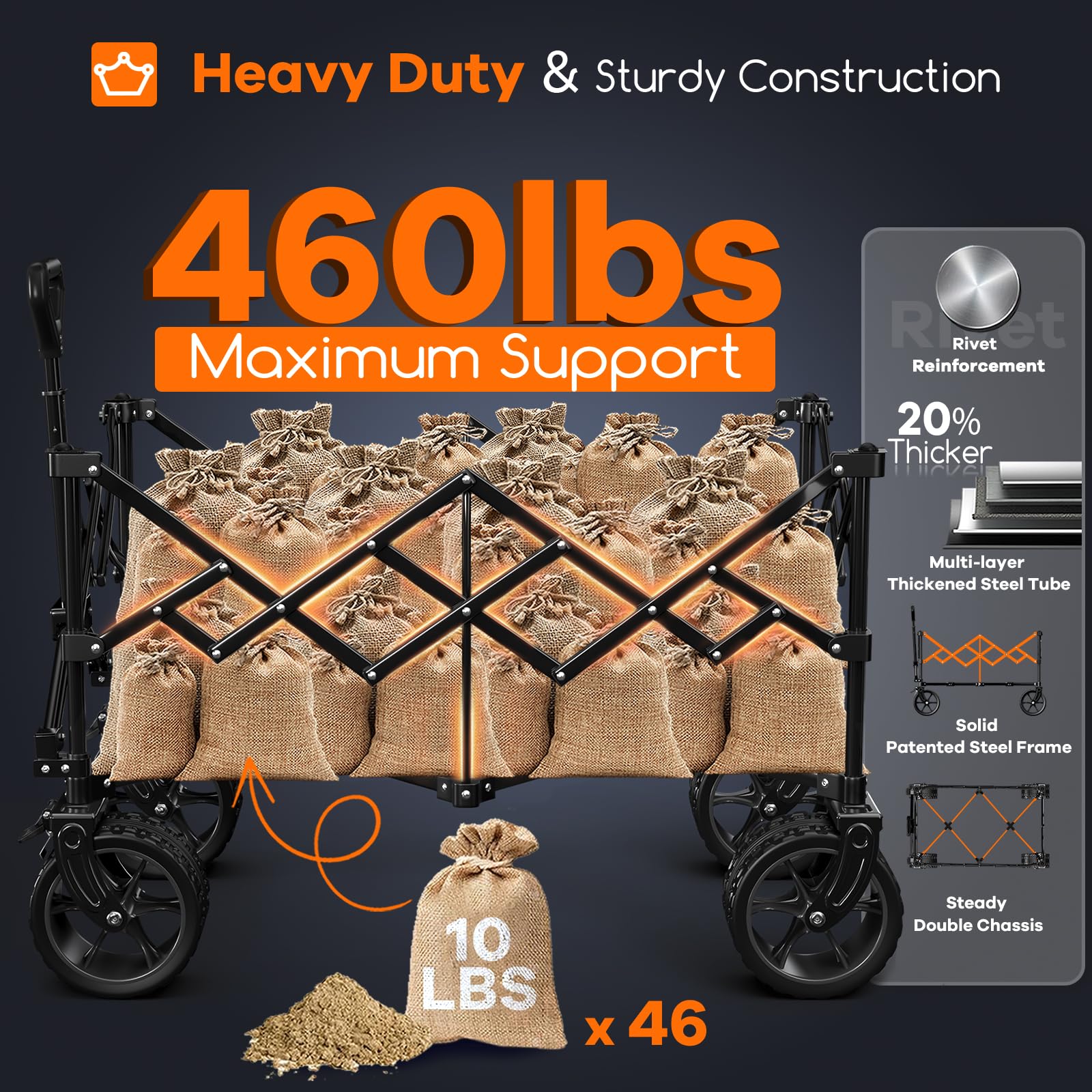 Big all-terrain wheels help Originsure roll on grass and sand