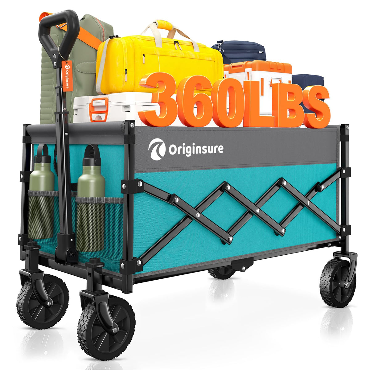 Originsure collapsible wagon folded compact for easy trunk storage during errands