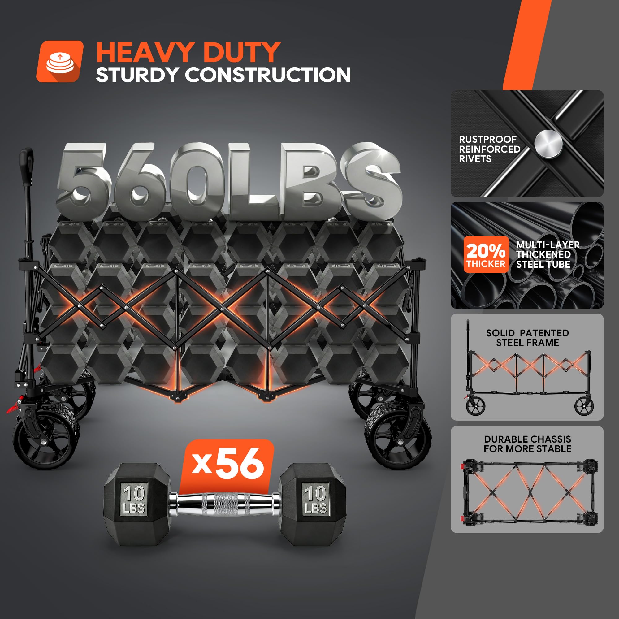 Originsure folded-size compact for trunk storage and small spaces