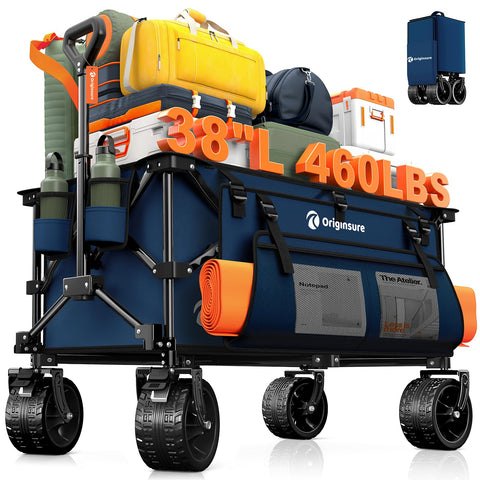 Originsure foldable wagon full-size in action for groceries and gear