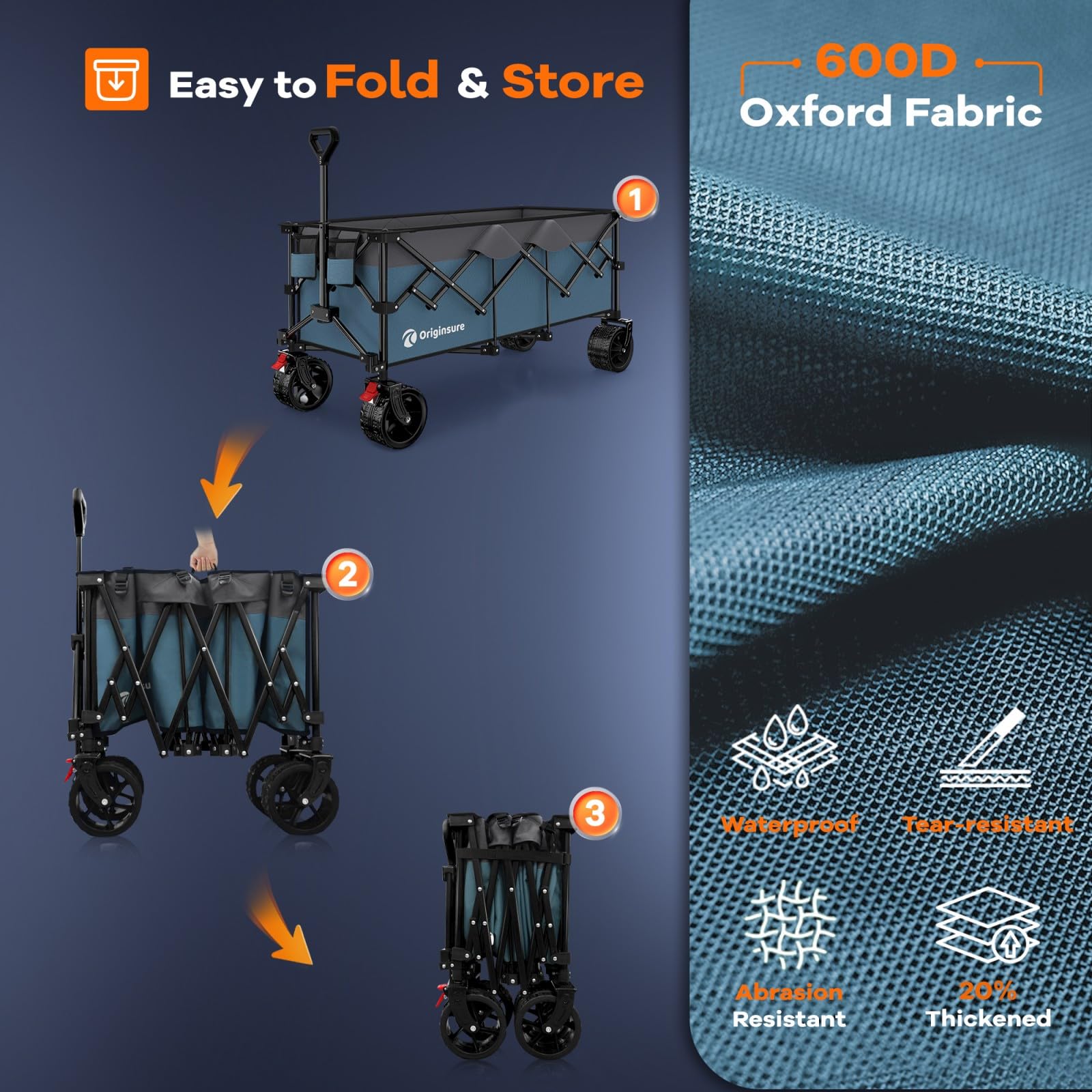 Originsure storage cover and strap simplify transport and organization