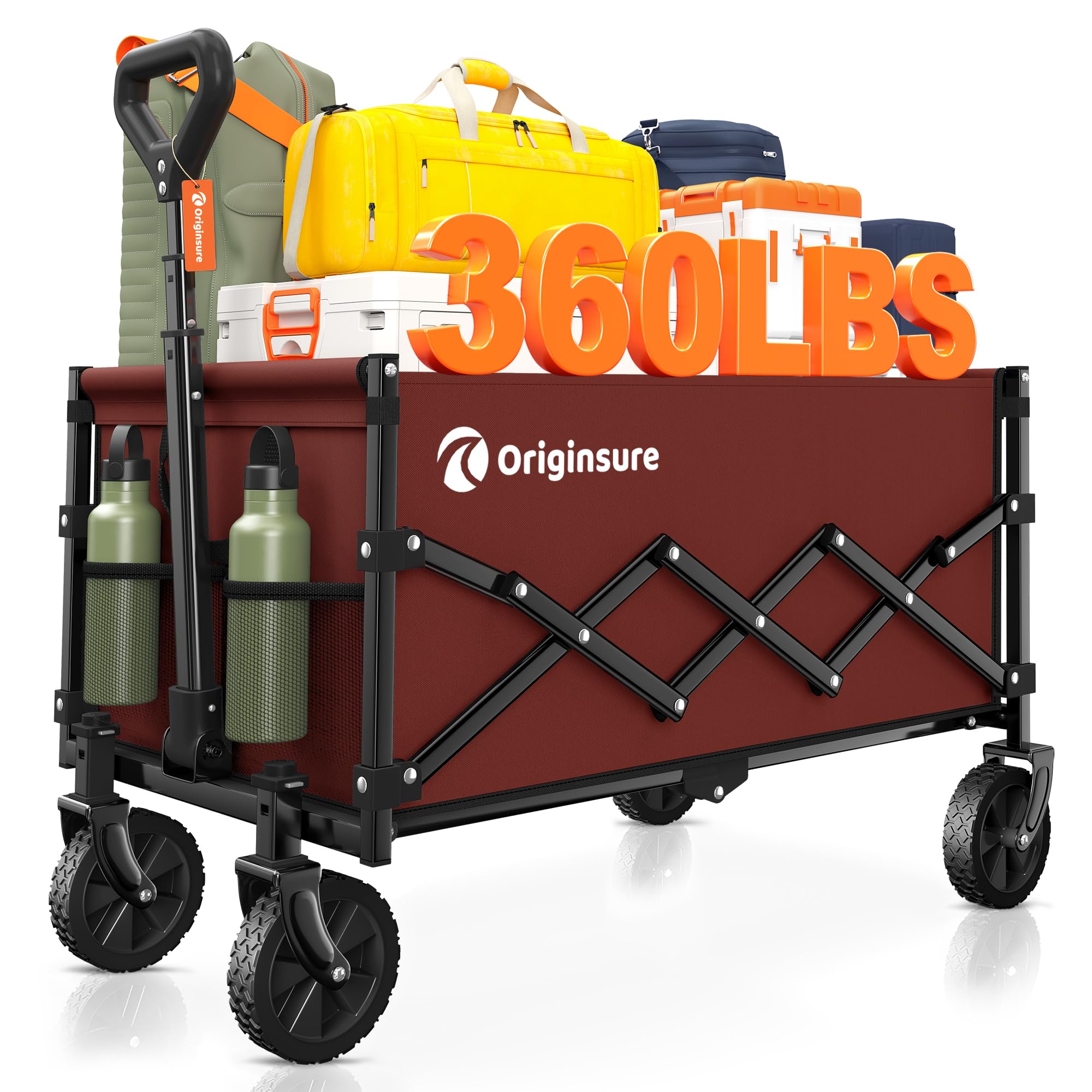 Originsure foldable wagon unfolded for easy transport and access