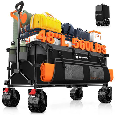 Originsure folding wagon extended size for easy transportation.