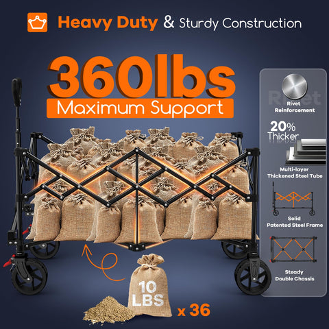 Originsure front wheels with brakes enable controlled stopping on uneven surfaces.