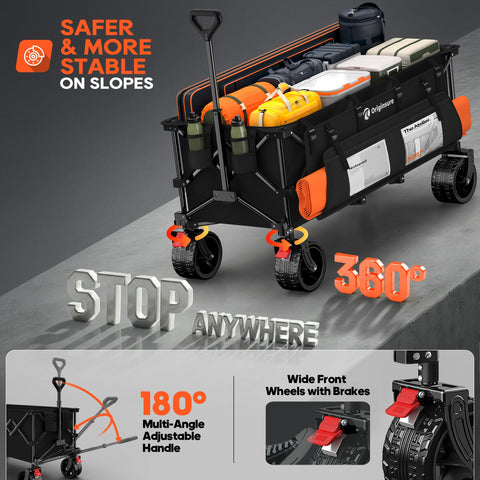 Originsure sturdy metal frame supports heavy loads from groceries to camping gear