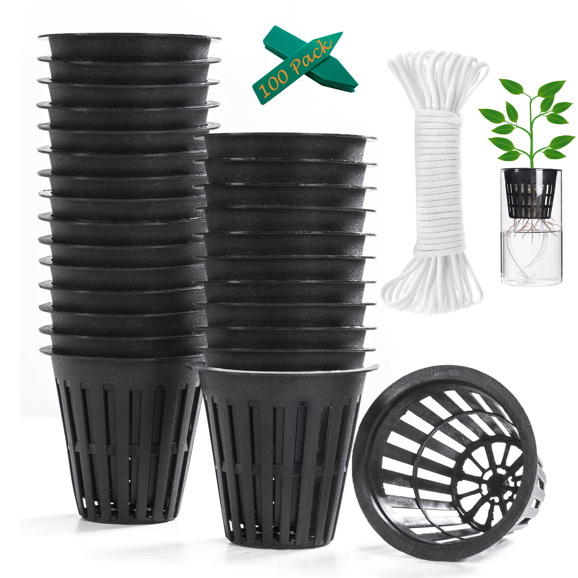 Orimerc 2 inch net pot for hydroponic towers promotes vibrant root aeration