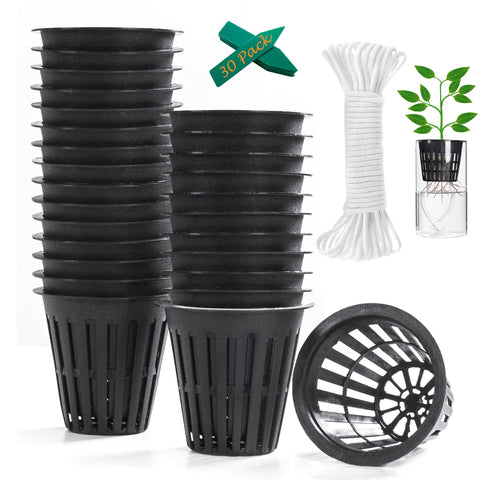 ORIMERC 2-inch net pots pack for easy seedling transfer and drainage.