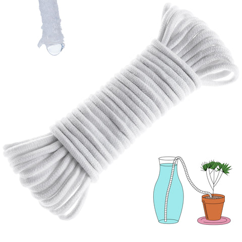 ORIMERC capillary wick rope 50ft enables hands-free self-watering for happy potted plants.