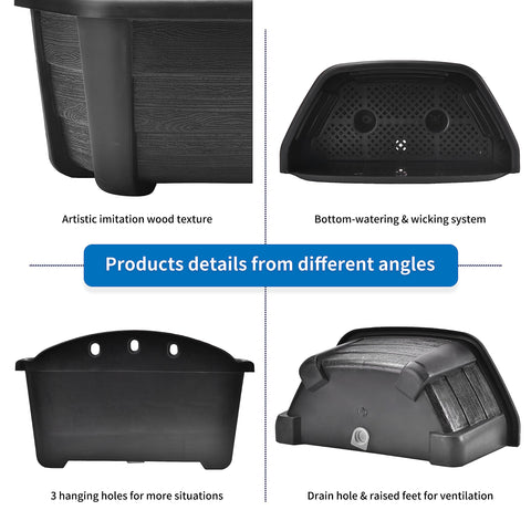 ORIMERC durable PP wall planter, lightweight and easy to install.