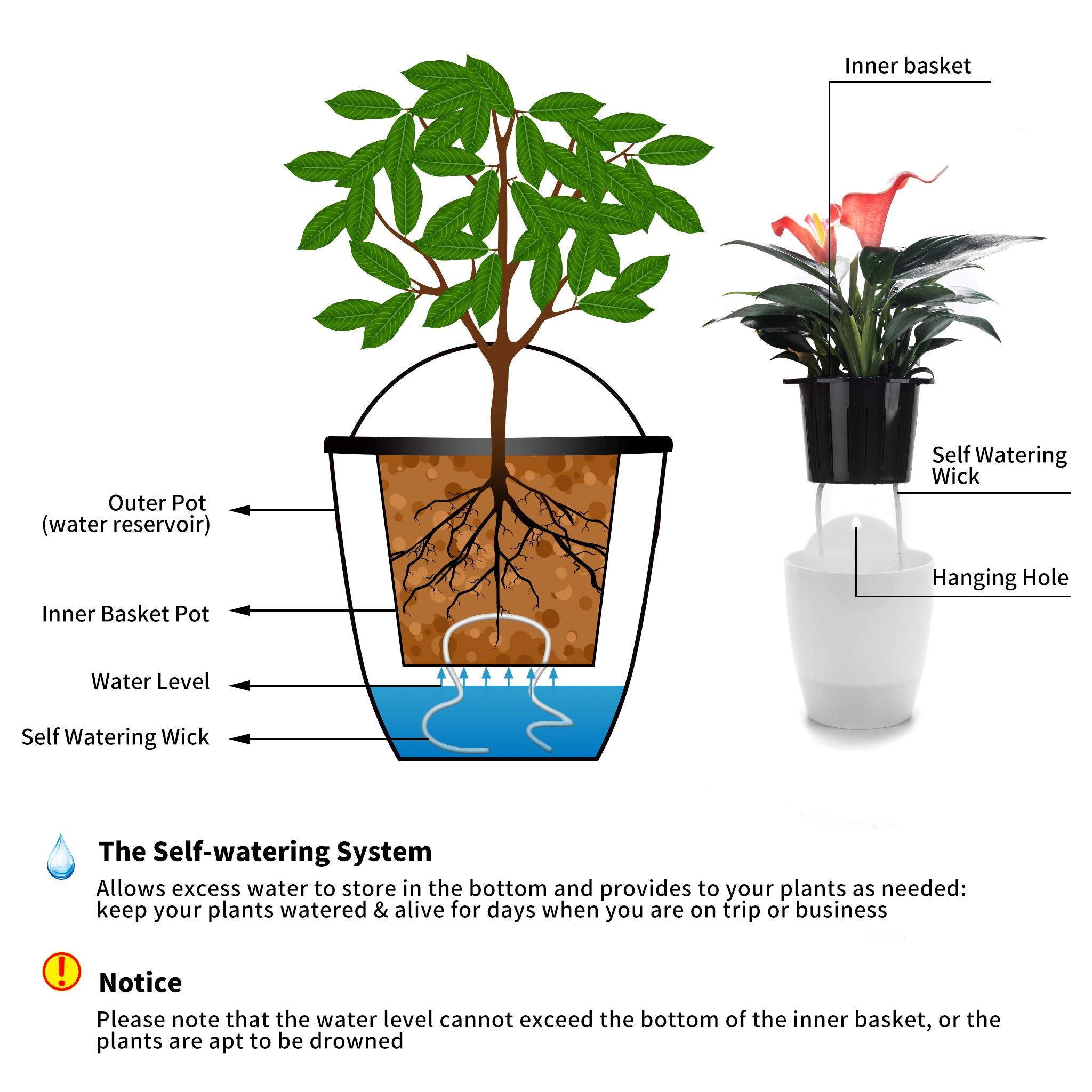ORIMERC kitchen herbs planter makes basil, cilantro, and more readily accessible.