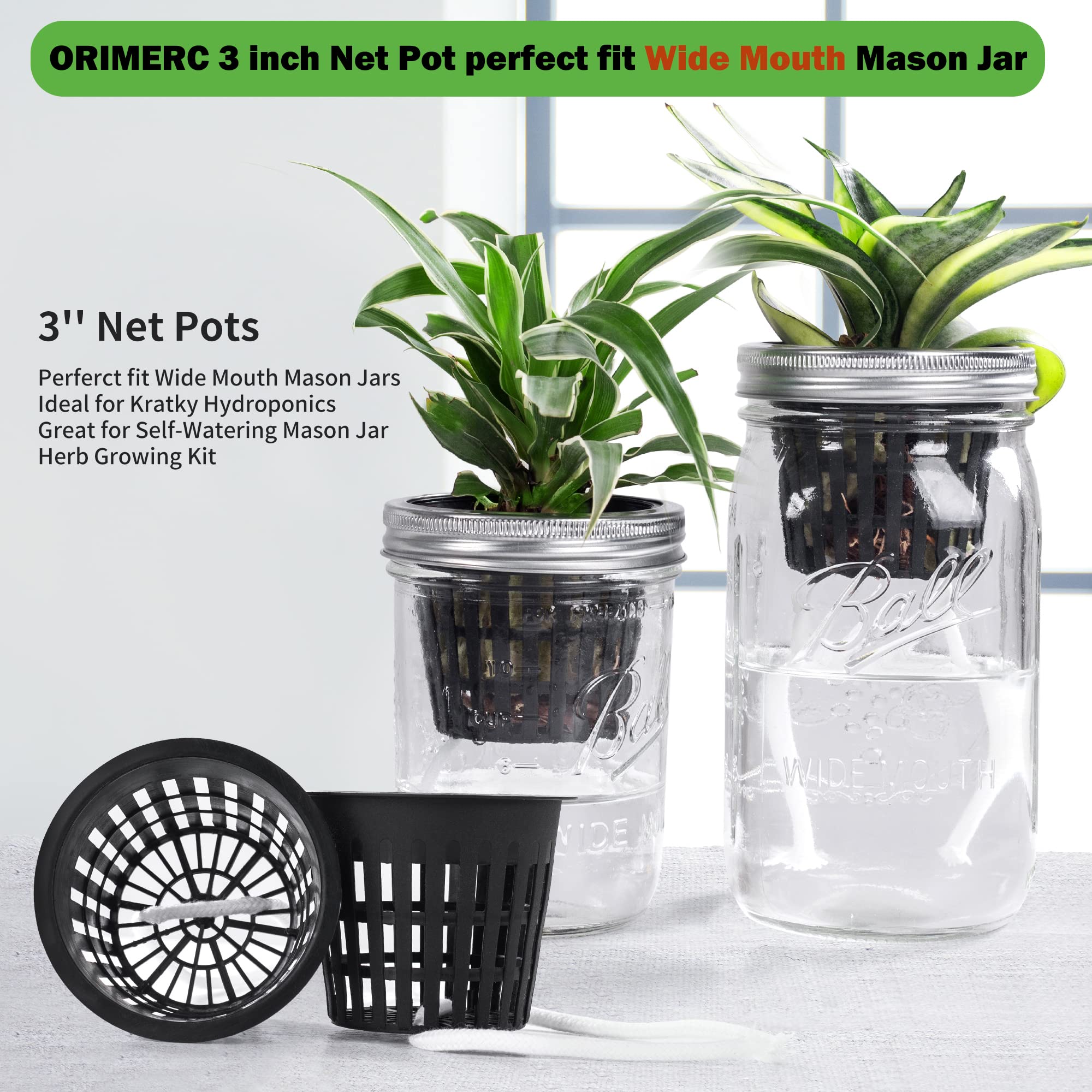 ORIMERC hydroponics net pot suited for aquaponics and nutrient solutions.