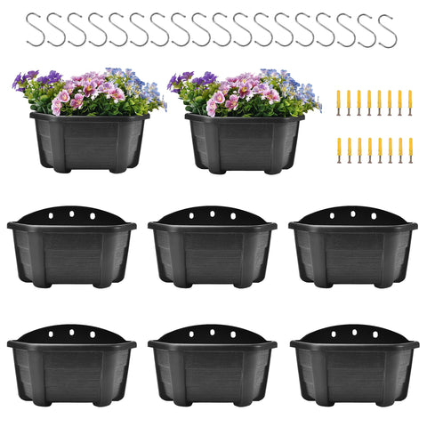 ORIMERC self-watering wall planter in dark coffee finish, space-saving indoor gardening.