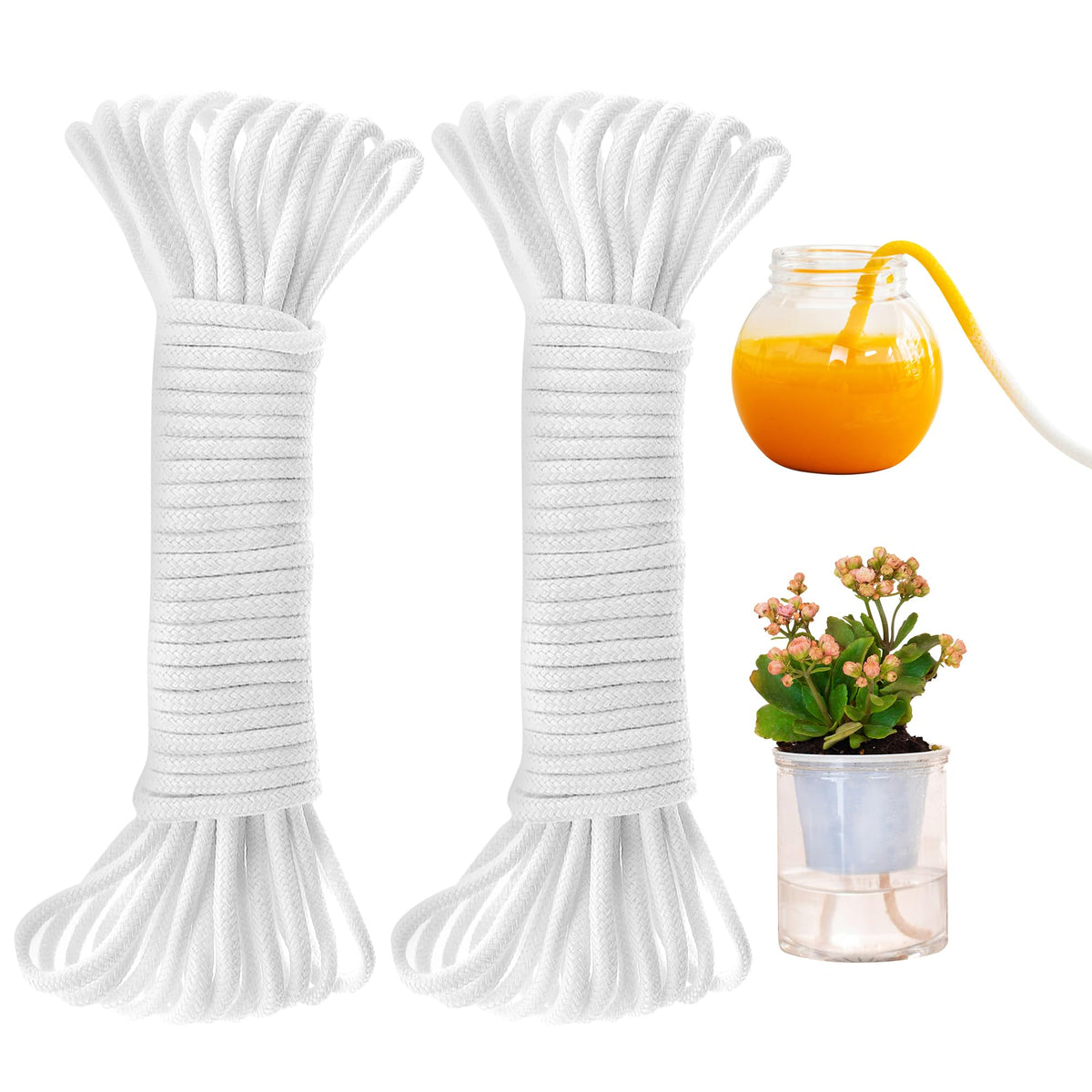 ORIMERC self-watering wick 60ft demonstrates an easy, refill-friendly auto irrigation solution for potted plants.