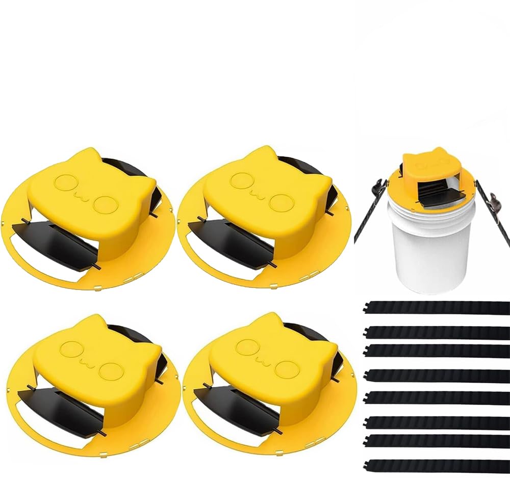 ORIVO bucket lid front view showing quick, tool-free setup for pest control.