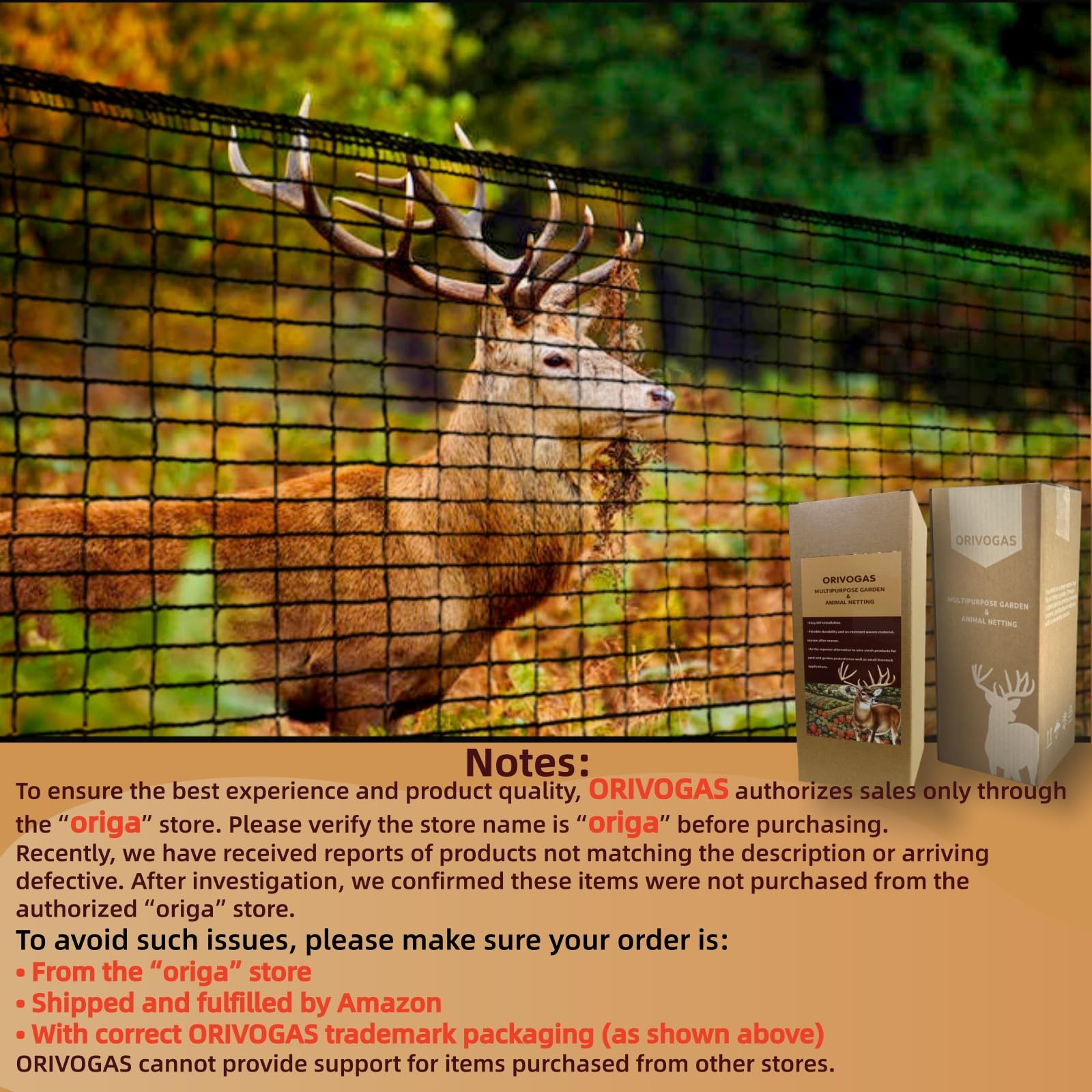 ORIVOGAS 55gsm heavy-duty HDPE mesh resists tearing and UV exposure for long-lasting outdoor use.