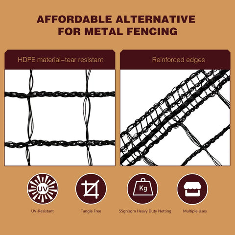 ORIVOGAS reinforced edges rope setup enables quick, tangle-free installation