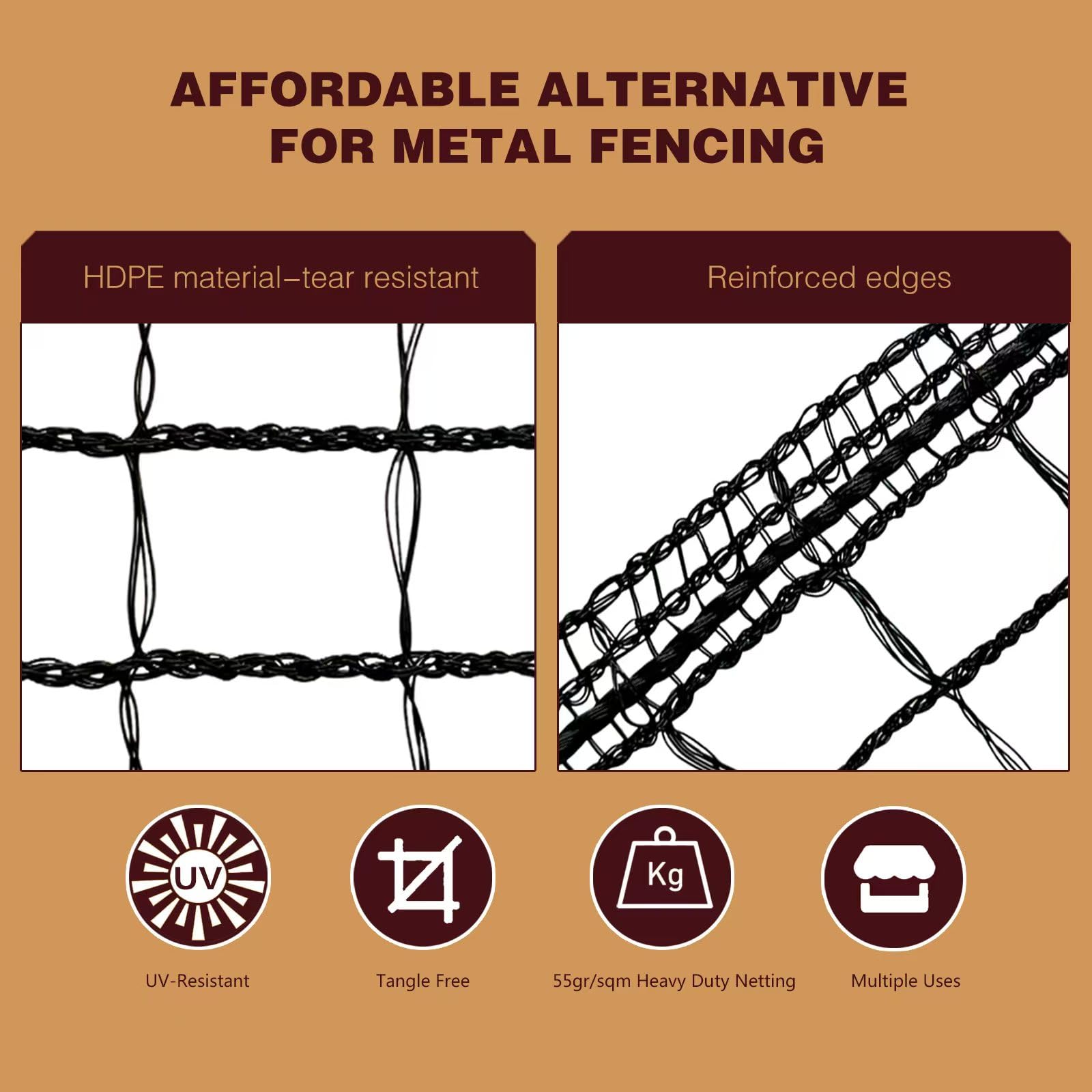ORIVOGAS versatile fencing suitable for gardens, pet protection, and temporary barriers.