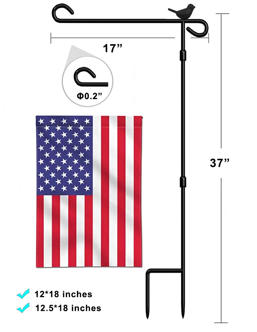 ORIZZP Flag pole holder shows anti-rust, weather-proof build for outdoor flags
