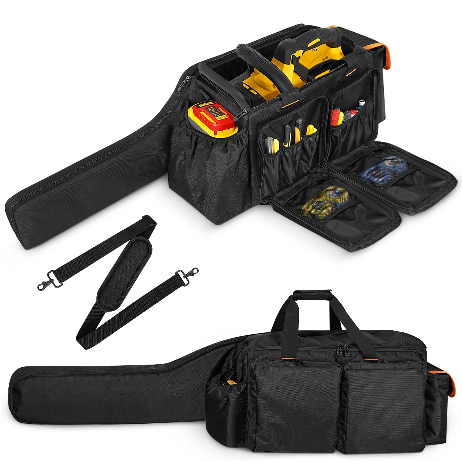 ORKELS chainsaw case with universal 14–18 inch fit for secure transport.