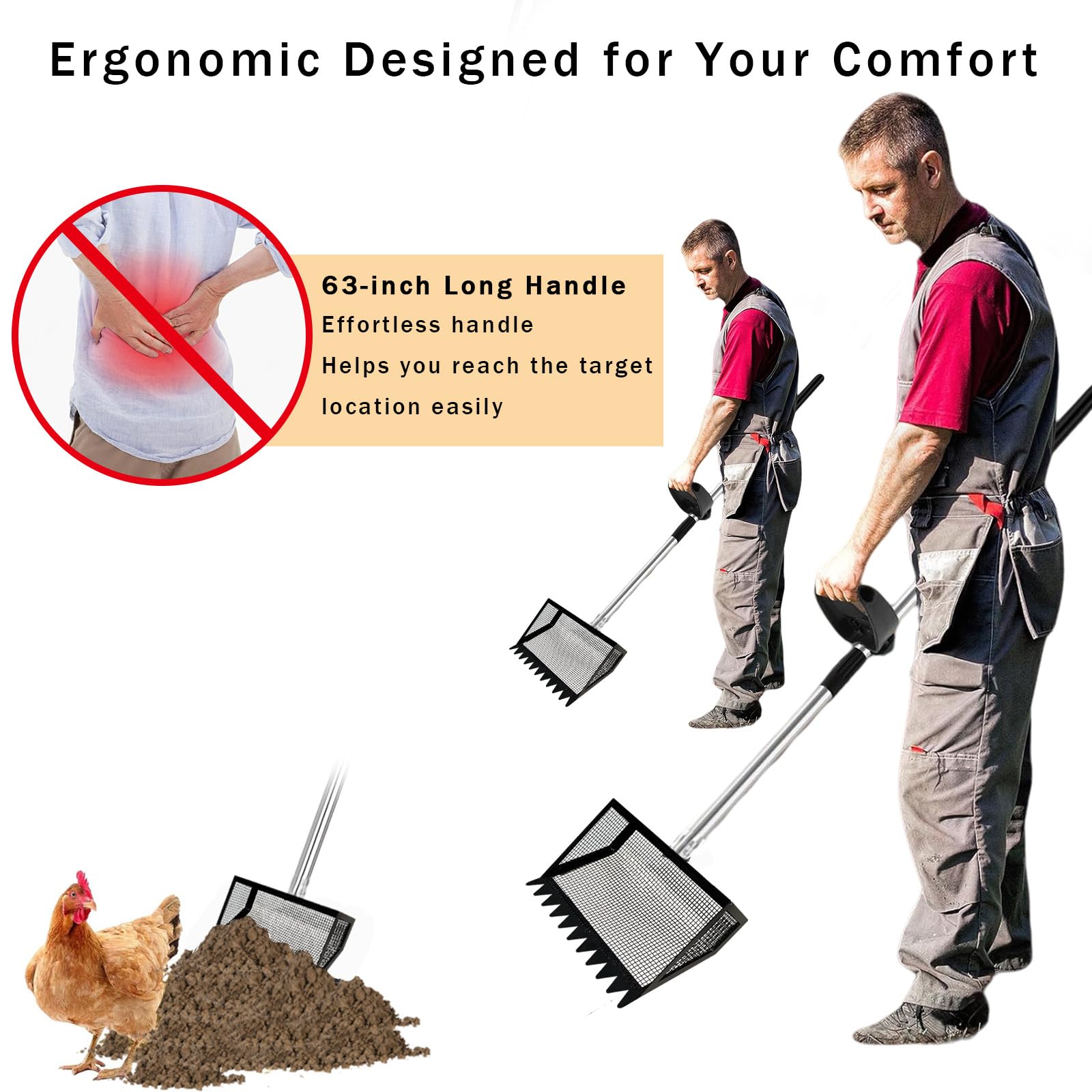 ORLYOBABE heavy-duty metal construction for durable stall cleaning.