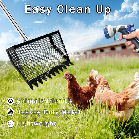 ORLYOBABE wide 10-inch scoop speeds up cleanup.
