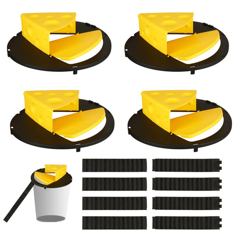Ormark 4-Pack mouse trap bucket front view for quick indoor setup