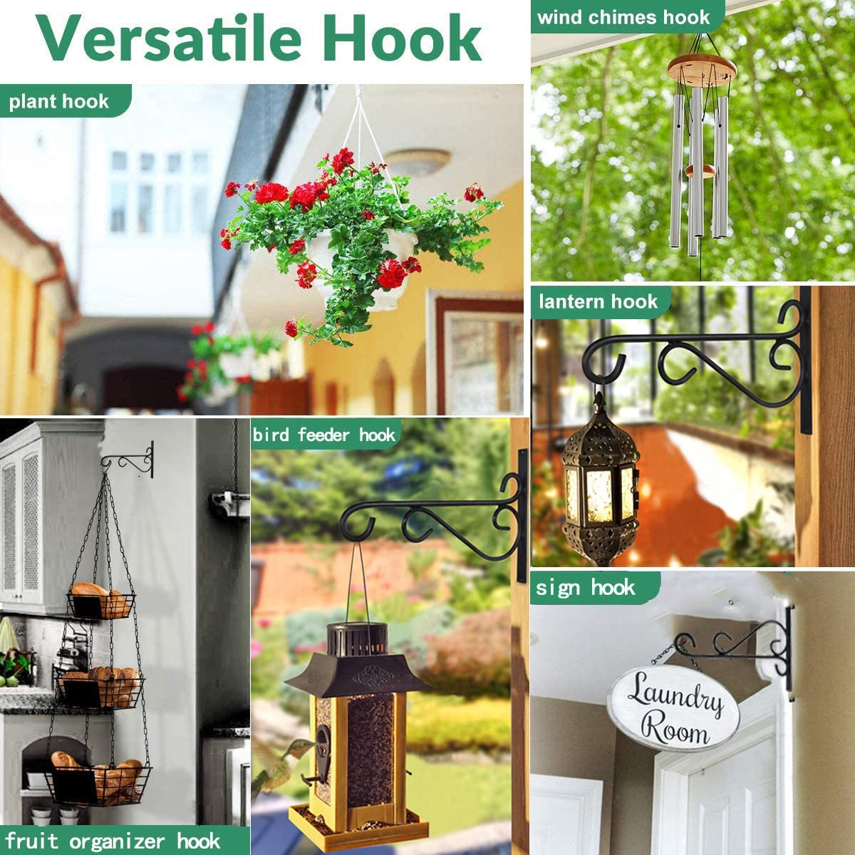 Ororitoli black plant hook creates a stylish focal point anywhere