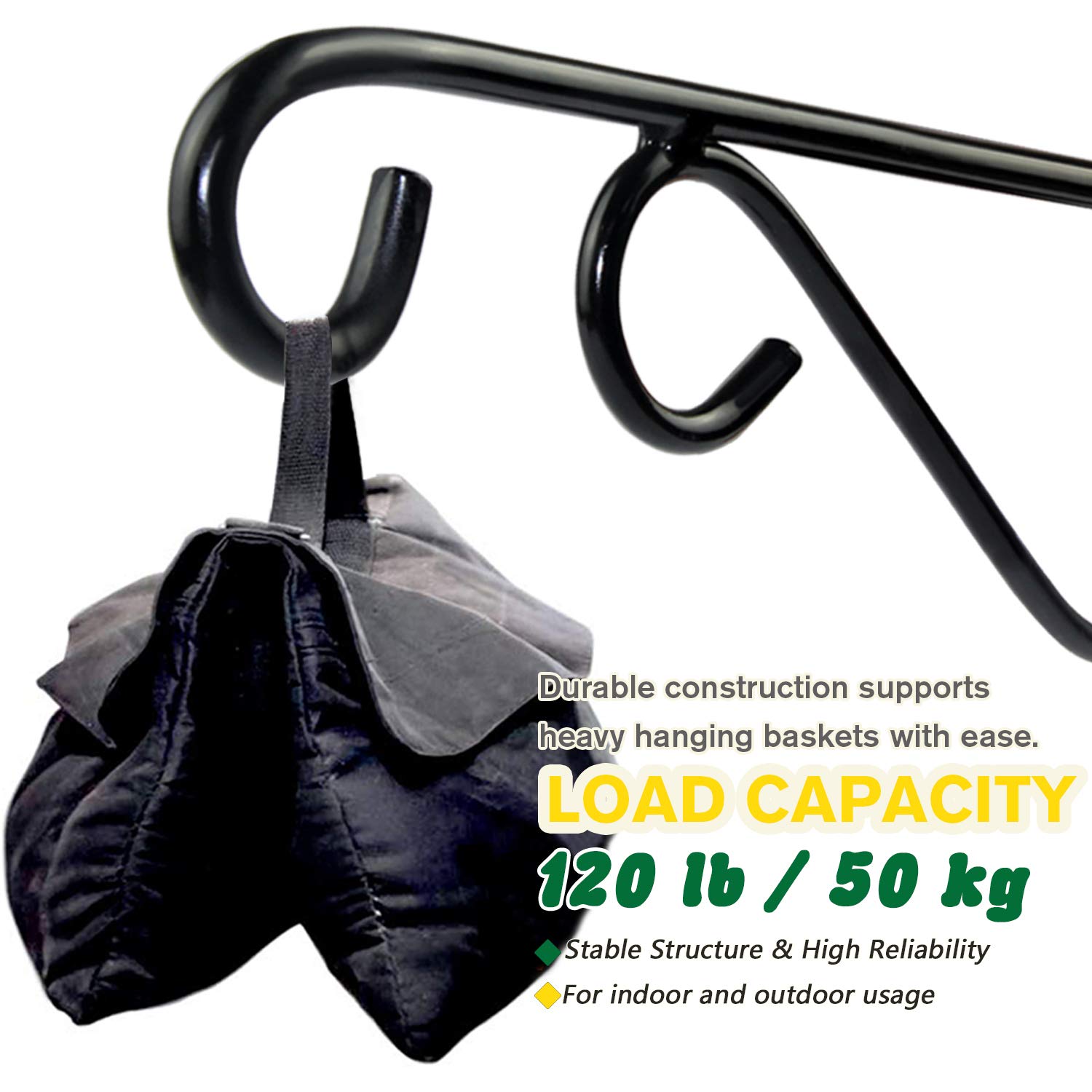 Ororitoli heavy-duty plant hanger supports up to 120 lb for large planters